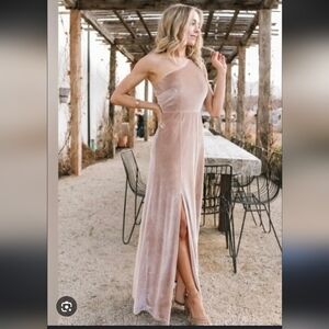 Baltic Born Tatiana Velvet One Shoulder Dress